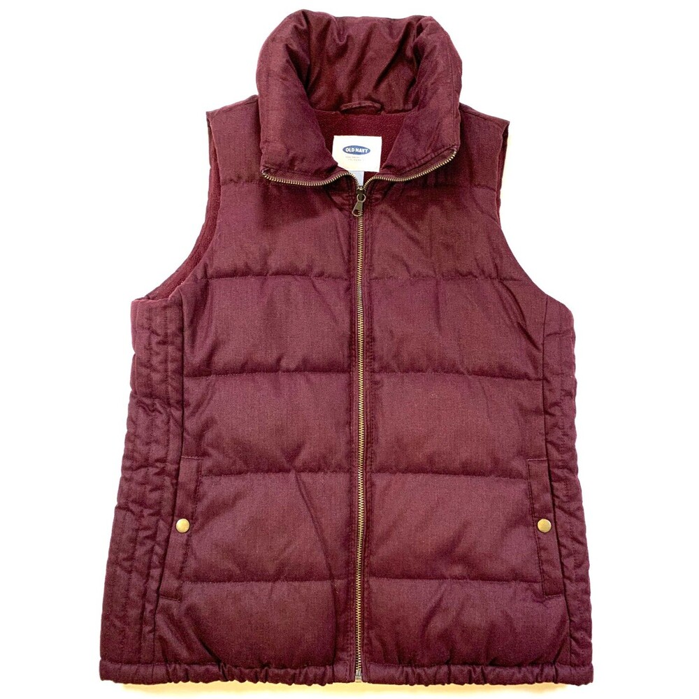 Old Navy Vest Womens S Quilted Puffer Fleece Lined Full Zip Outdoor Gorpcore